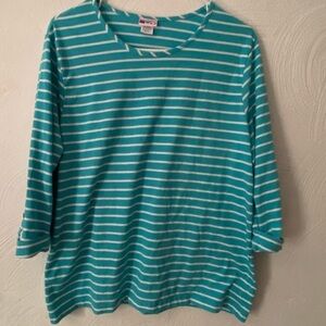 American Sweetheart Shirt Women’s Size XL Long Sleeve‎ Pull Over Stripes